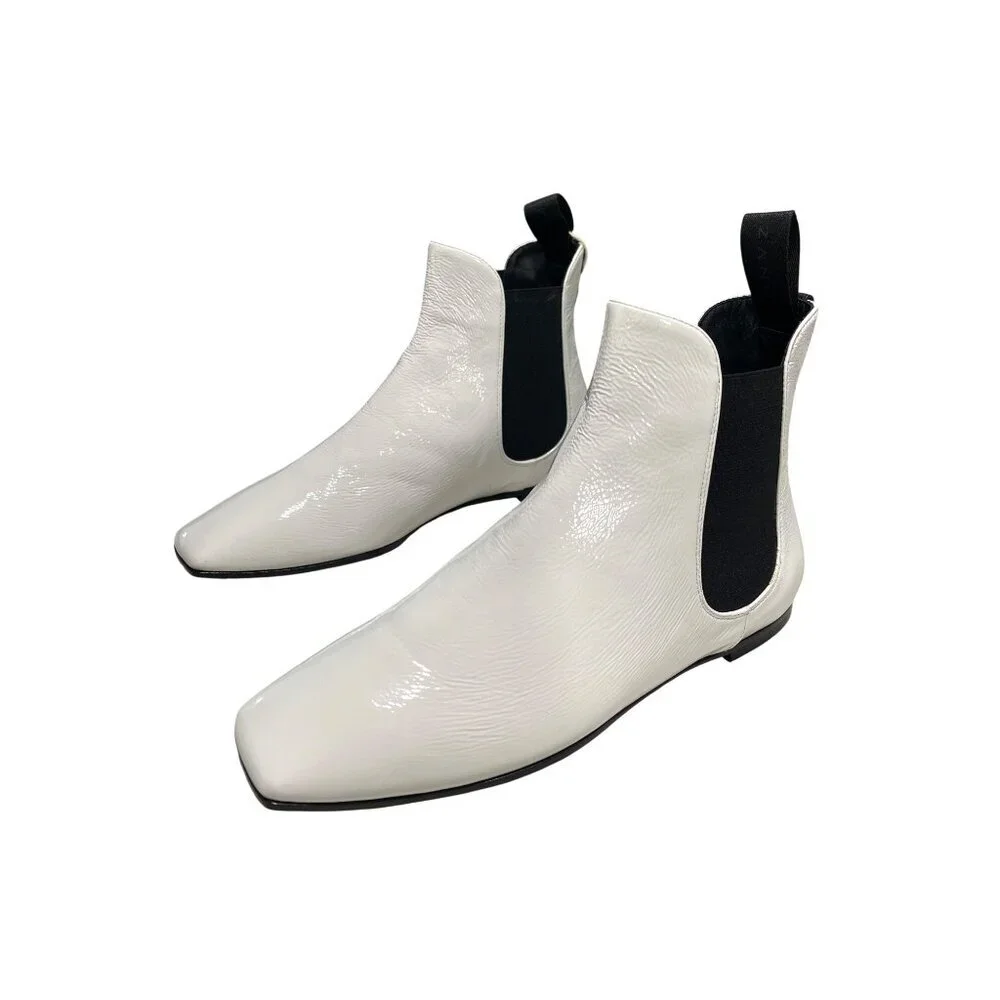 Giuseppe Zanotti Pigalle Ankle Boots Leather White NWT Size 37.5 US 7.5 - Picture 4 of 11